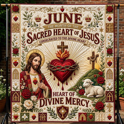 Heart Of Divince Mercy Quilted Blanket GFTOPND503