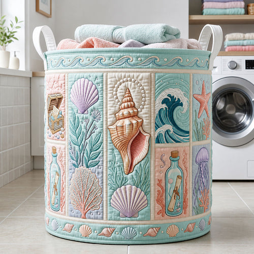 Ocean Creatures Quilted Laundry Basket GFTOPND513