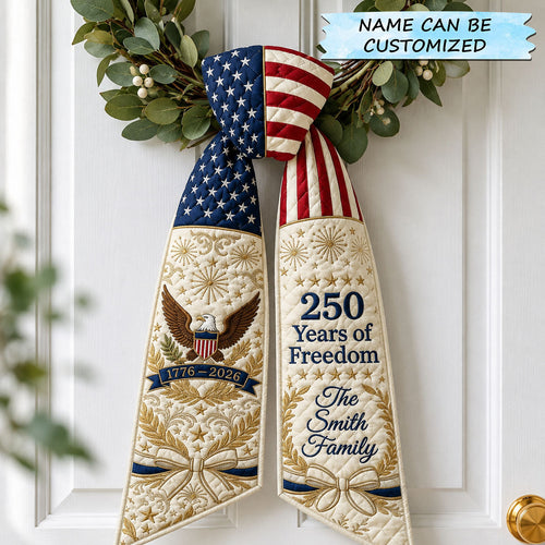 Patriotic 250th Anniversary Quilted Wreath Sash QTCUZ GFTOPND554