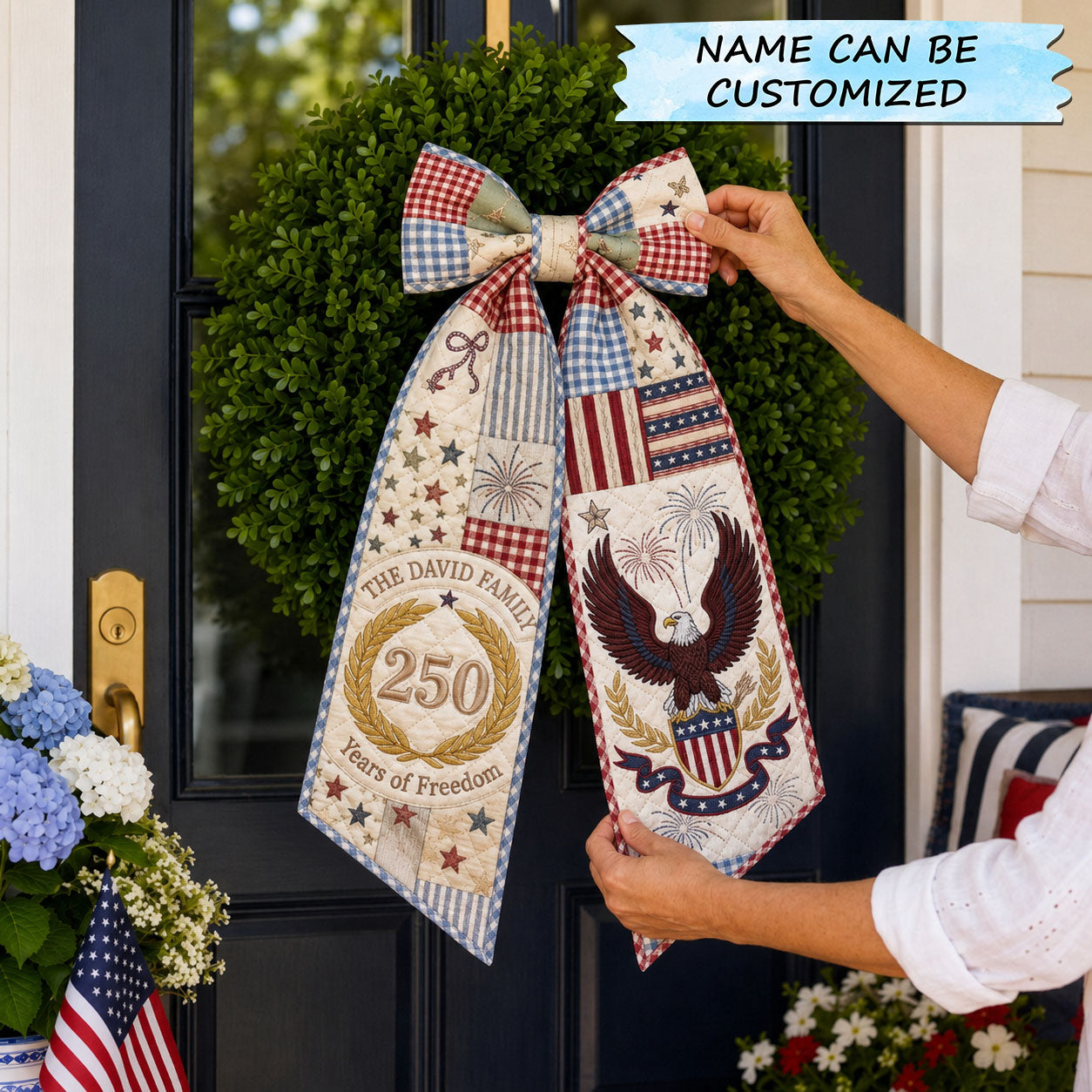 250 Years Of Freedom Quilted Wreath Sash QTCUZ GFTOPND557