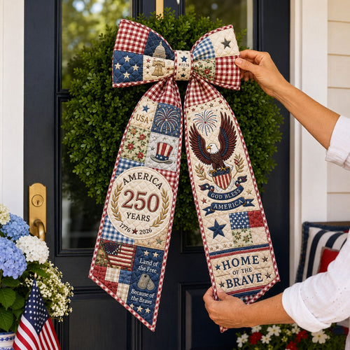 Home of Brave Quilted Wreath Sash GFTOPND560