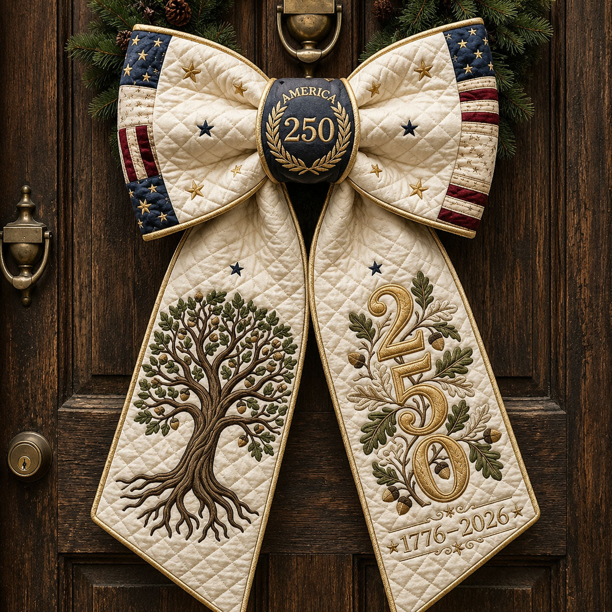 America 250 Liberty Oak Quilted Wreath Sash GFTOPND563