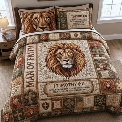 Man of Faith 3-Piece Quilted Bedding Set GFTOPND571