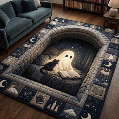 Ghost Cat Reading Area Rug GFTOPND625