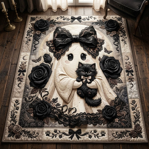 Coquette Ghost Cat Bow Area Rug GFTOPND631