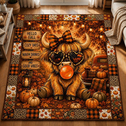 Highland Cow Fall Area Rug GFTOPND665