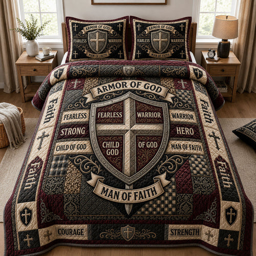 Man Of Faith 3-Piece Quilted Bedding Set GFTOPND684
