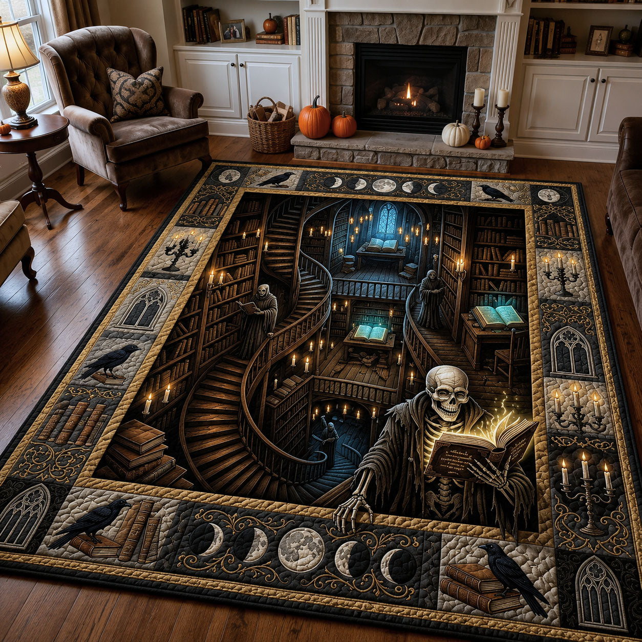 Library Of Forbidden Books Area Rug GFTOPND707