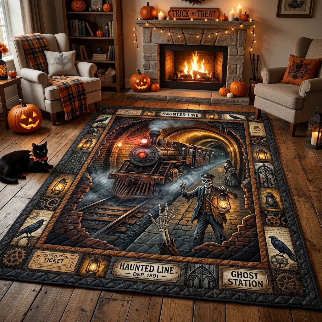 Skeleton Train To The Underworld Area Rug GFTOPND708