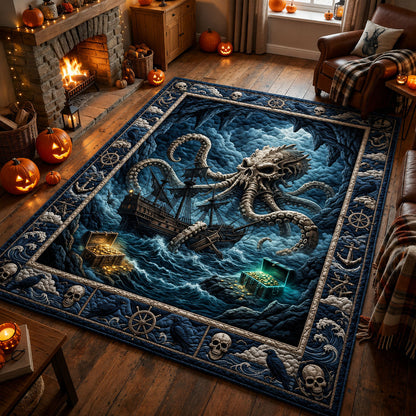 Skeleton Kraken Beneath The Floor Area Rug GFTOPND709