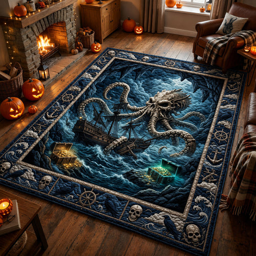 Skeleton Kraken Beneath The Floor Area Rug GFTOPND709