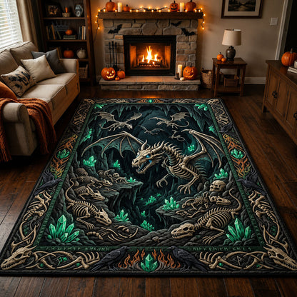 Skeleton Dragon Graveyard Area Rug GFTOPND712