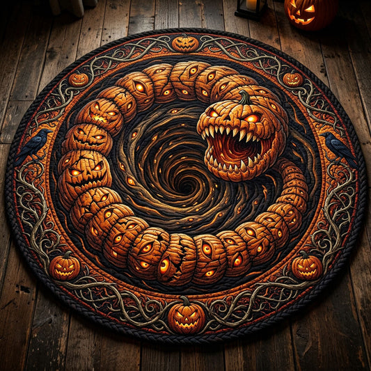 The Pumpkin Worm Quilted Round Mat GFTOPND722