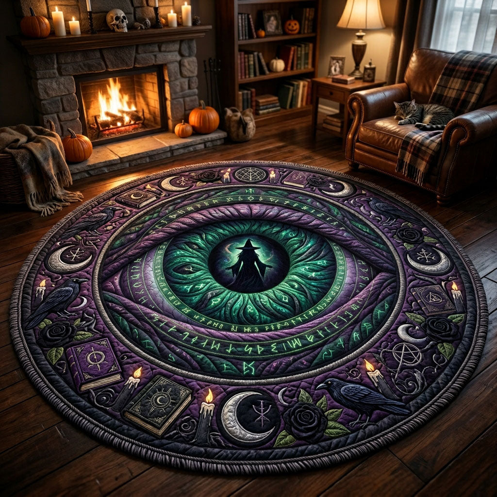 Witch Eye Portal Quilted Round Mat GFTOPND723
