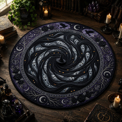 Witch Hair Whirlpool Quilted Round Mat GFTOPND729