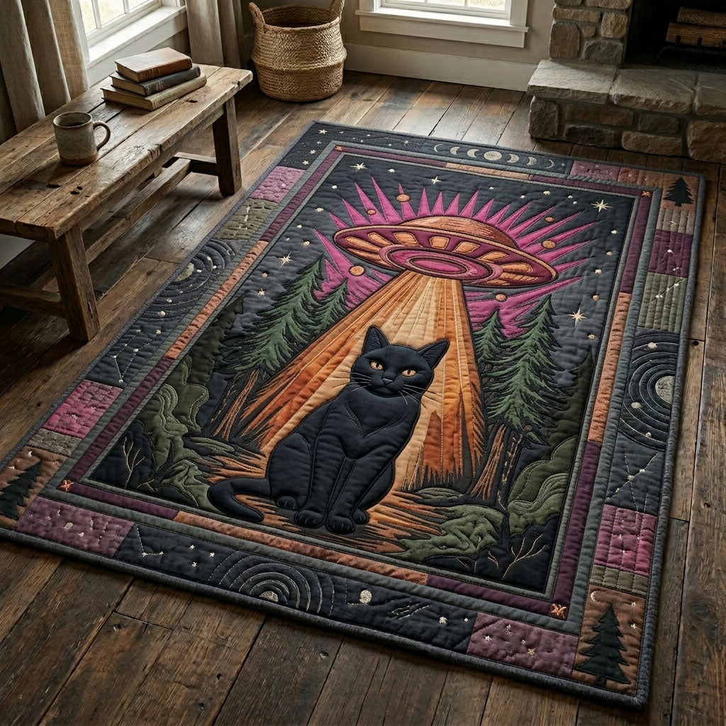 UFO Cat Abduction Area Rug GFTOPND891