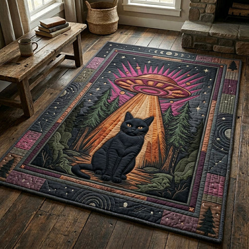 UFO Cat Abduction Area Rug GFTOPND891