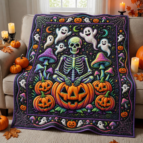 Halloween Skeleton Quilted Blanket GFTOPND960