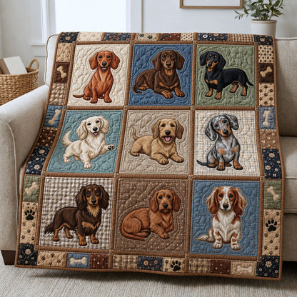 Dachshund Lover Quilted Blanket GFTOPND996