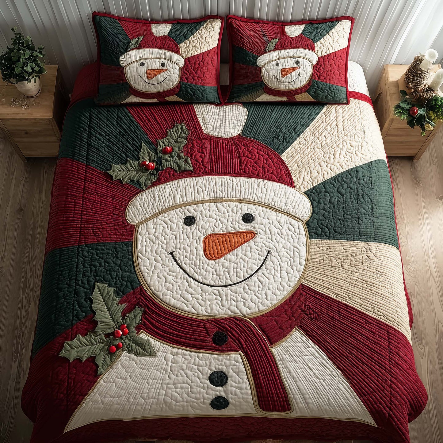Colorful Snowman Duvet Cover Set GFTOQA105