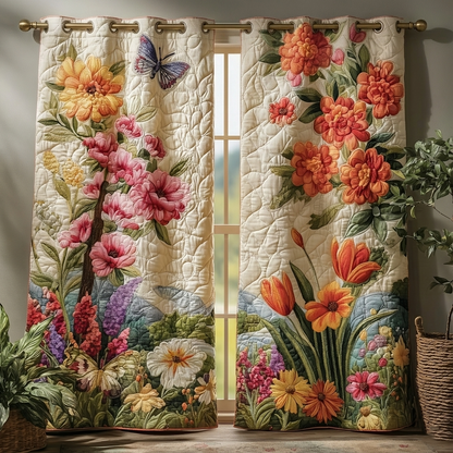 Spring Bloom Quilted Curtains GFTOQA1065