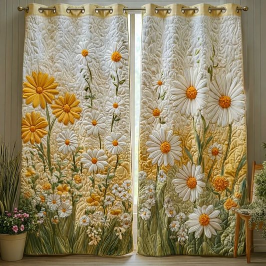 Golden Meadow Quilted Curtains GFTOQA1067
