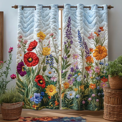Blooming Prairie Quilted Curtains GFTOQA1068