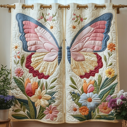 Spring Butterfly Quilted Curtains GFTOQA1070