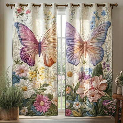 Spring Butterfly Quilted Curtains GFTOQA1072