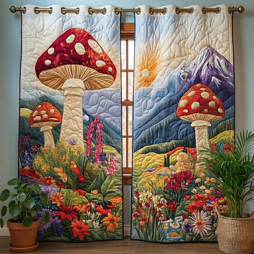 Spring Meadow Quilted Curtains GFTOQA1080