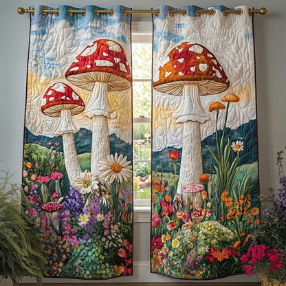 Meadow Serenity Quilted Curtains GFTOQA1081