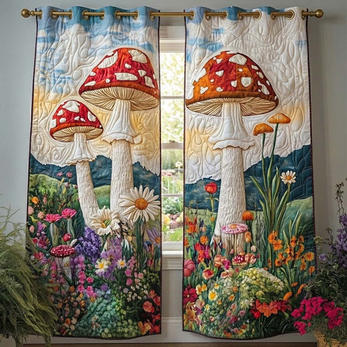 Meadow Serenity Quilted Curtains GFTOQA1081