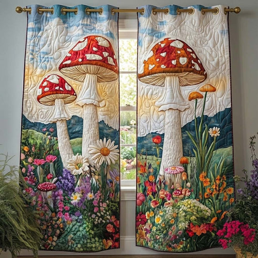 Meadow Serenity Quilted Curtains GFTOQA1081