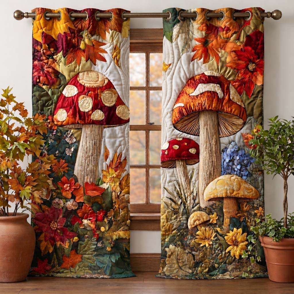Autumn Serenity Quilted Curtains GFTOQA1083