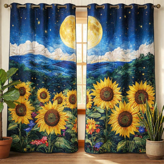 Moonlit Serenity Quilted Curtains GFTOQA1090