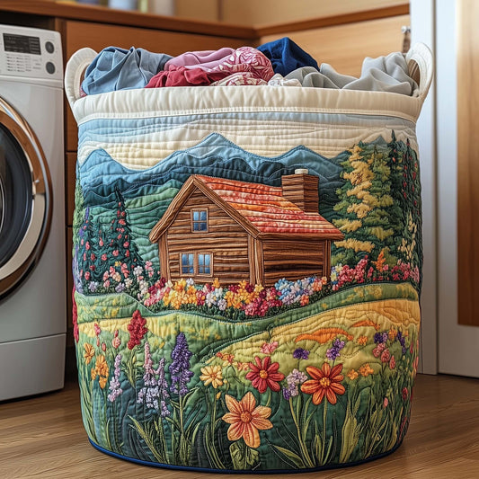 Meadow Cottage Quilted Laundry Basket GFTOQA1108