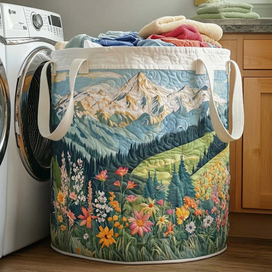 Mountain Bloom Quilted Laundry Basket GFTOQA1109