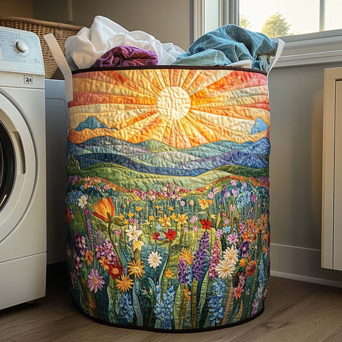 Meadow Sunrise Quilted Laundry Basket GFTOQA1111