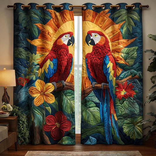 Tropical Parrot Quilted Curtains GFTOQA1140