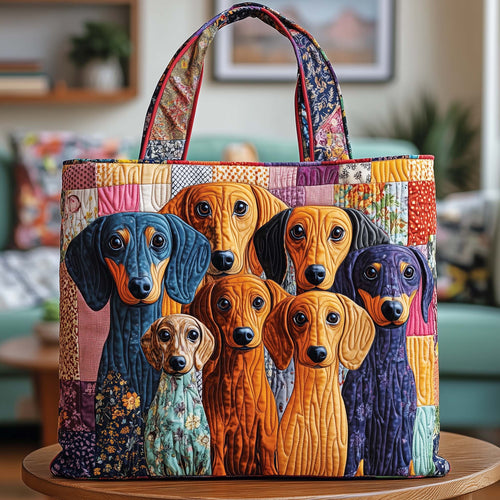 Dachshund Squad Quilted Tote Bag GFTOQA1180