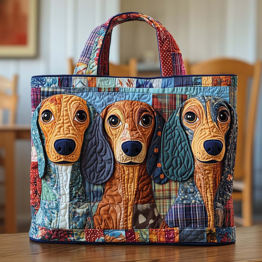 Triple Sausage Quilted Tote Bag GFTOQA1183