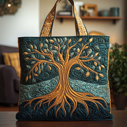 Golden Roots Quilted Tote Bag GFTOQA1184