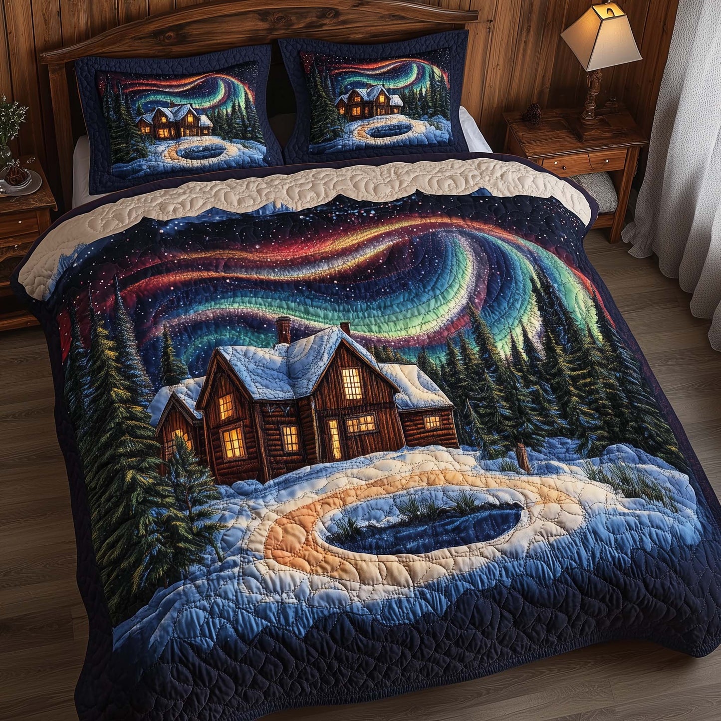 Northern Homestead 3-Piece Quilted Bedding Set GFTOQA1215