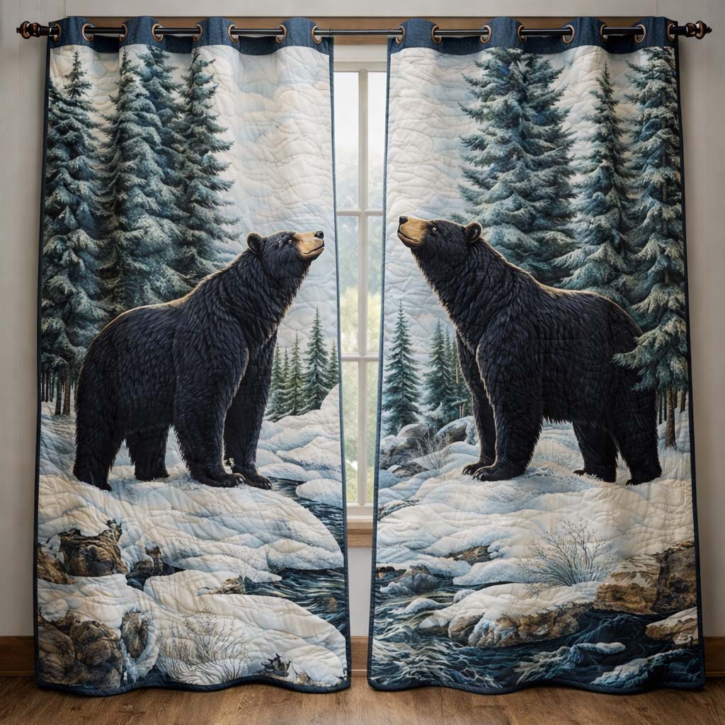 Snow Sentinel Quilted Curtains GFTOQA1226