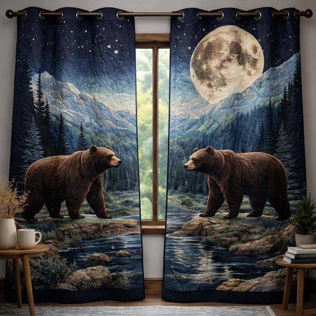 Moonlit Guardian Quilted Curtains GFTOQA1231