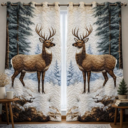 Winter Grace Quilted Curtains GFTOQA1235