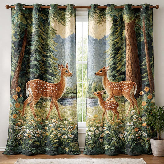 Woodland Family Quilted Curtains GFTOQA1239