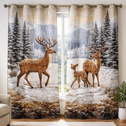 Winter Serenity Quilted Curtains GFTOQA1240