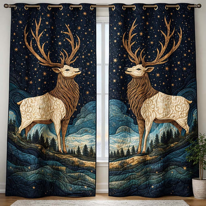 Celestial Stag Quilted Curtains GFTOQA1241