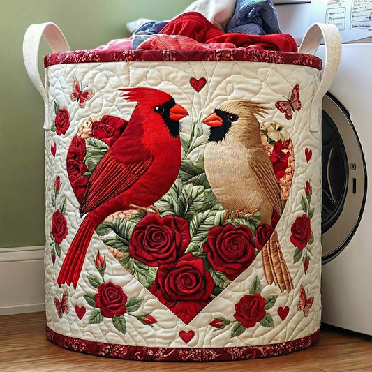 Love Cardinal Quilted Laundry Basket GFTOQA1267
